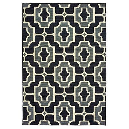 Oriental Weavers 2 ft. 3 in. x 7 ft. 6 in. Marina Runner Rug Black M1491Z067230ST